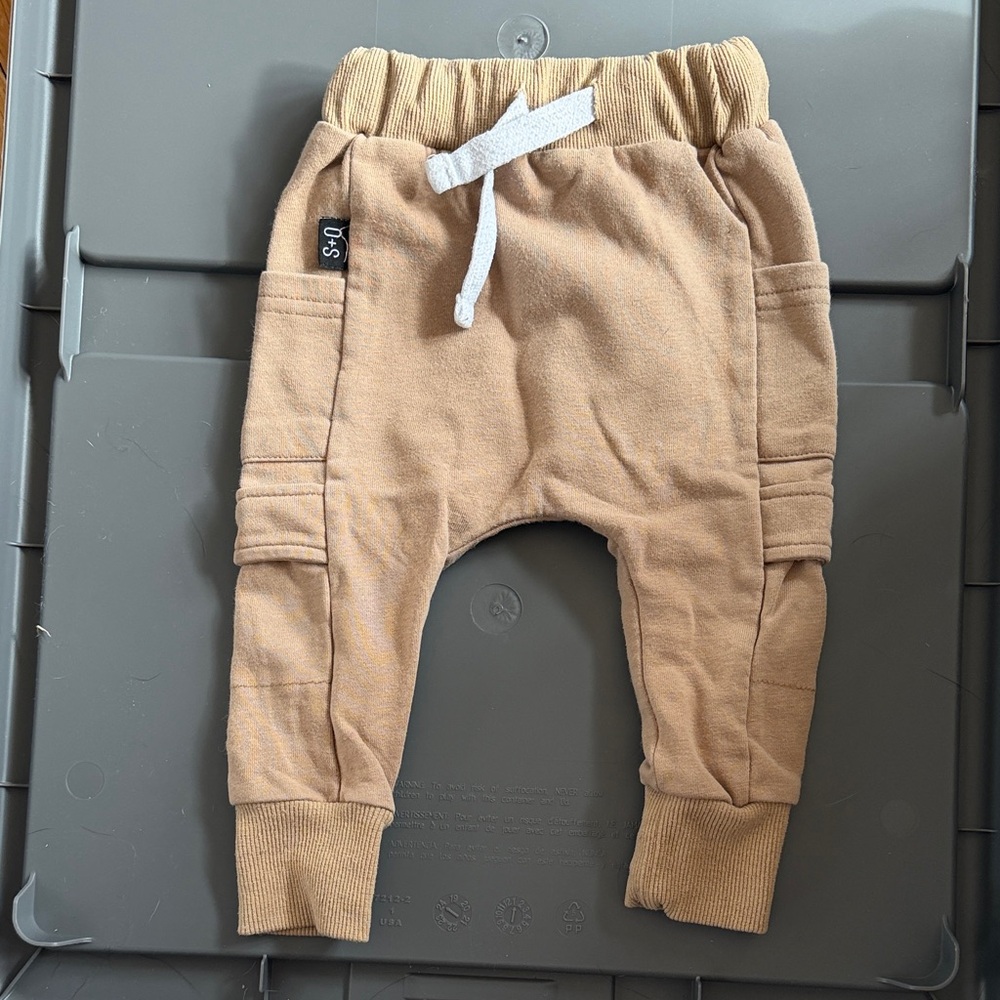 Olive & Scout 6-12mo Tan Kids Joggers